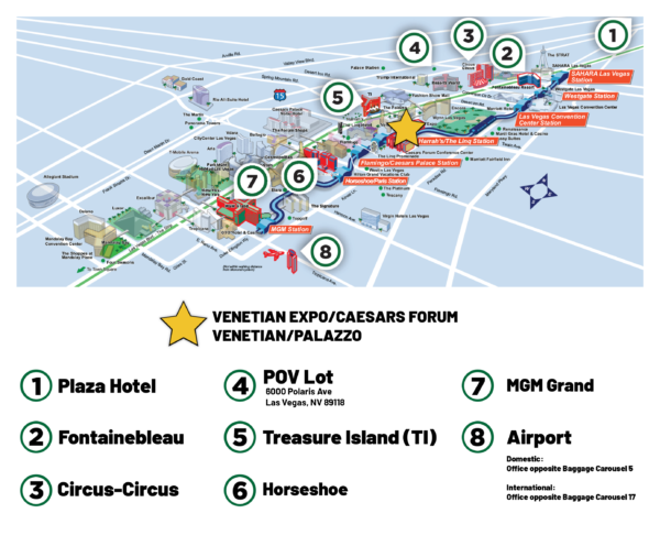 SHOT Show 2025 Badge Pickup Map